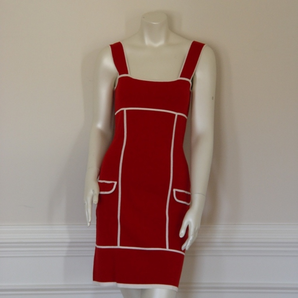 DIANE von FURSTENBERG GLORIOSO RED/WHITE DRESS - L
